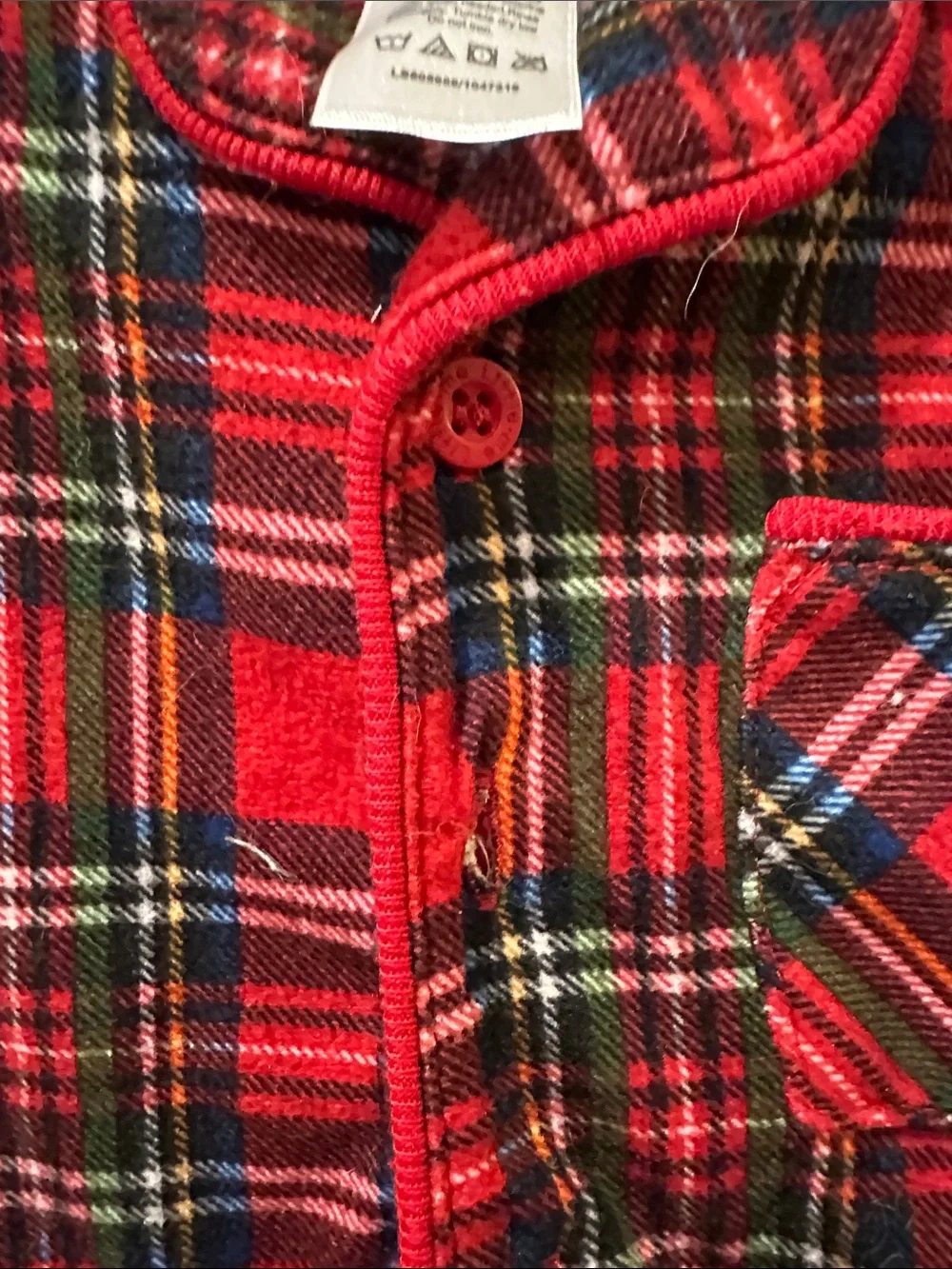 Little Me Red Black Plaid Two-Piece Pajama Set